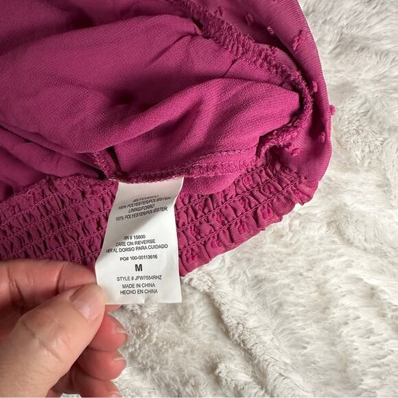 Mason & Belle Size M Mauve Business Casual Dot Blouse Top NWT Textured Career - Picture 4 of 12